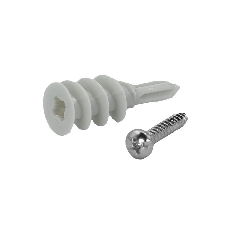 CONFAST Nylon Self-Drilling Drywall/Hollow-Wall Anchor Kit with Screws, 200 Pieces (100) #8 Anchors & (100) 1" Screws - Image 2